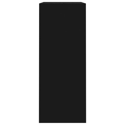 Bokhylle svart 80x30x76,5 cm konstruert tre