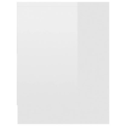 Nattbord Sengbord Høyglans Hvit 40x30x40 cm