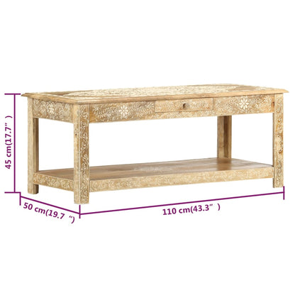Salongbord Sofabord Tre 110x50x45 cm håndmalt heltre mango