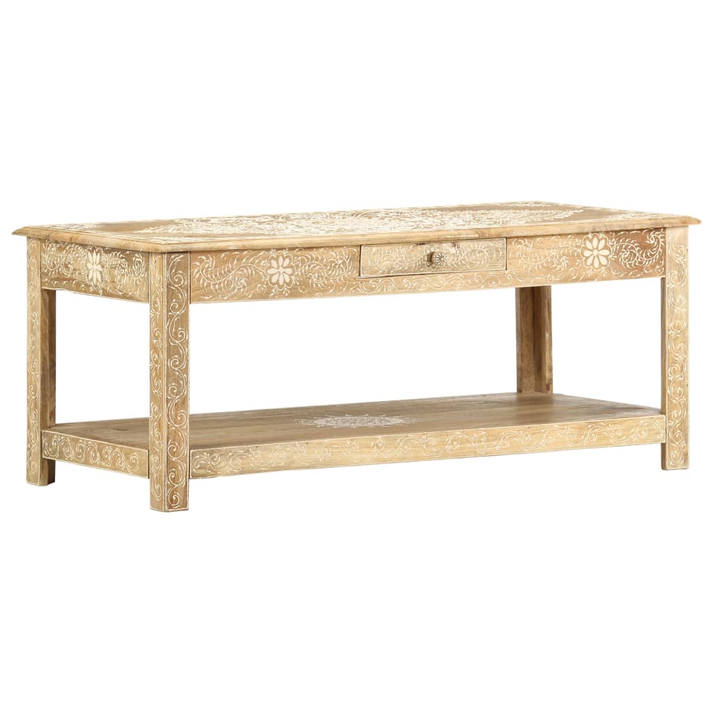 Salongbord Sofabord Tre 110x50x45 cm håndmalt heltre mango