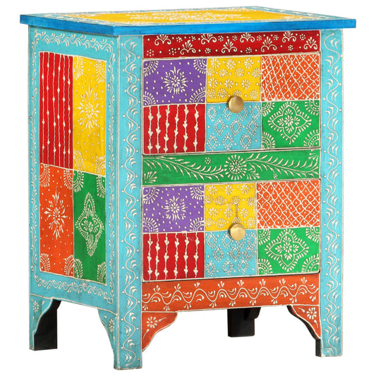 Nattbord Sengbord Tre heltre mangotre Håndmalt 40x30x50 cm