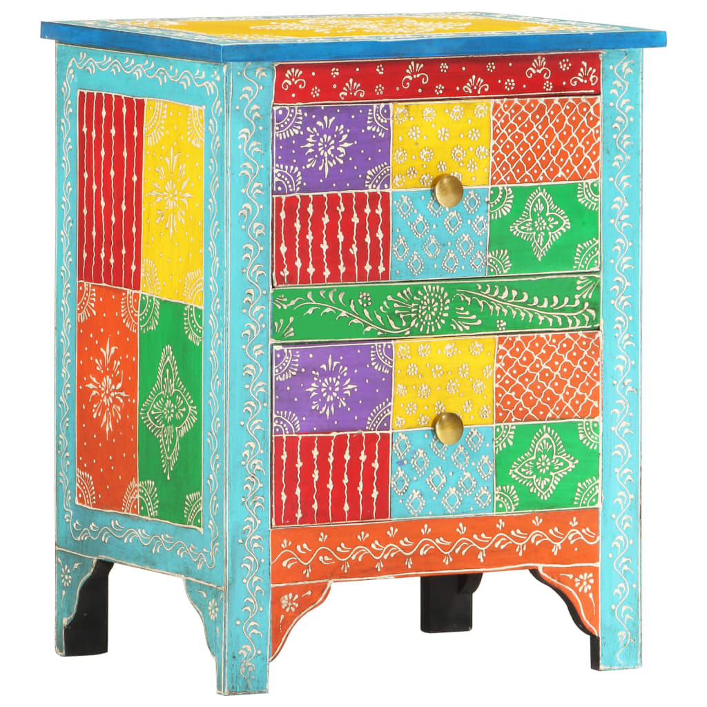 Nattbord Sengbord Tre heltre mangotre Håndmalt 40x30x50 cm