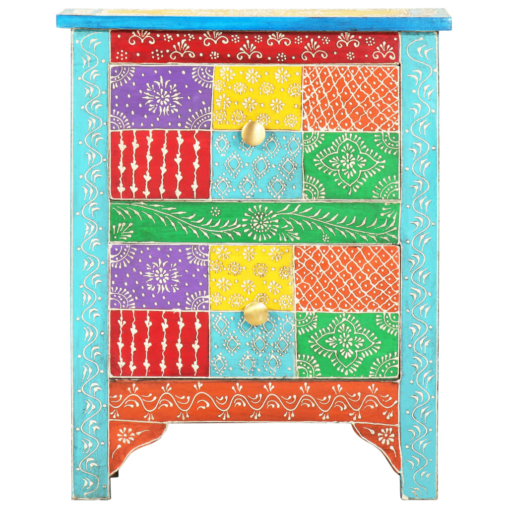 Nattbord Sengbord Tre heltre mangotre Håndmalt 40x30x50 cm
