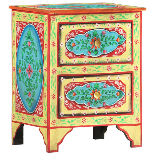 Nattbord Sengbord Tre heltre mangotre Håndmalt 40x30x50 cm
