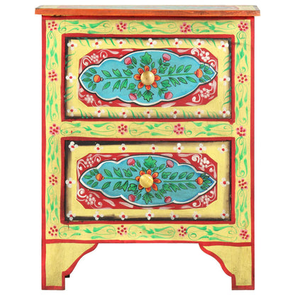 Nattbord Sengbord Tre heltre mangotre Håndmalt 40x30x50 cm