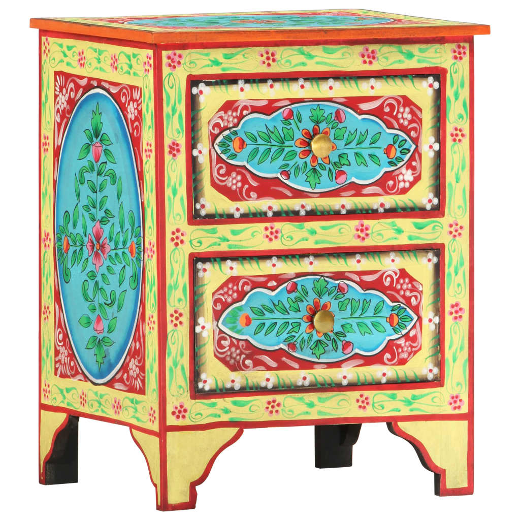 Nattbord Sengbord Tre heltre mangotre Håndmalt 40x30x50 cm