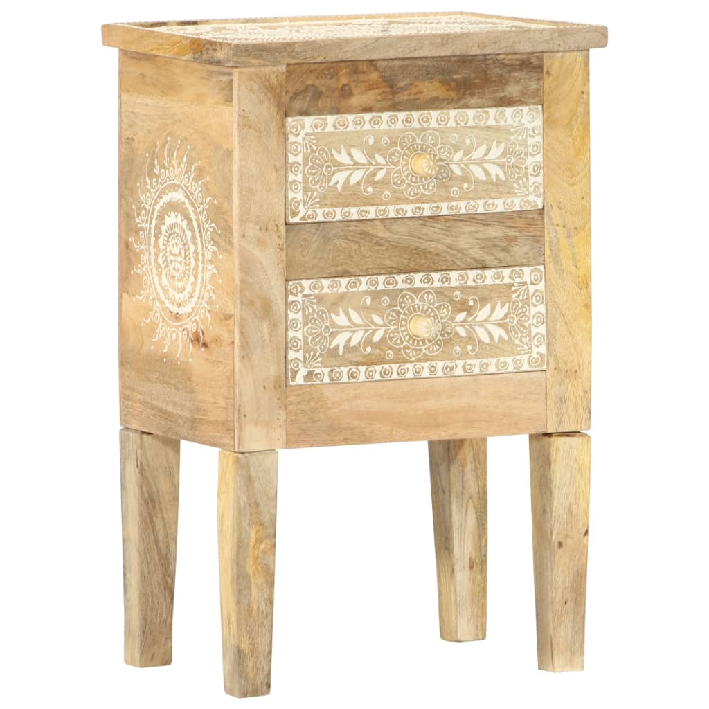 Nattbord Sengbord Tre heltre mangotre Håndmalt 40x30x60 cm