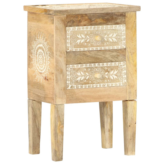 Nattbord Sengbord Tre heltre mangotre Håndmalt 40x30x60 cm
