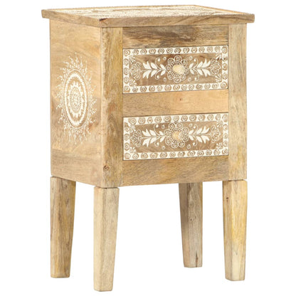 Nattbord Sengbord Tre heltre mangotre Håndmalt 40x30x60 cm