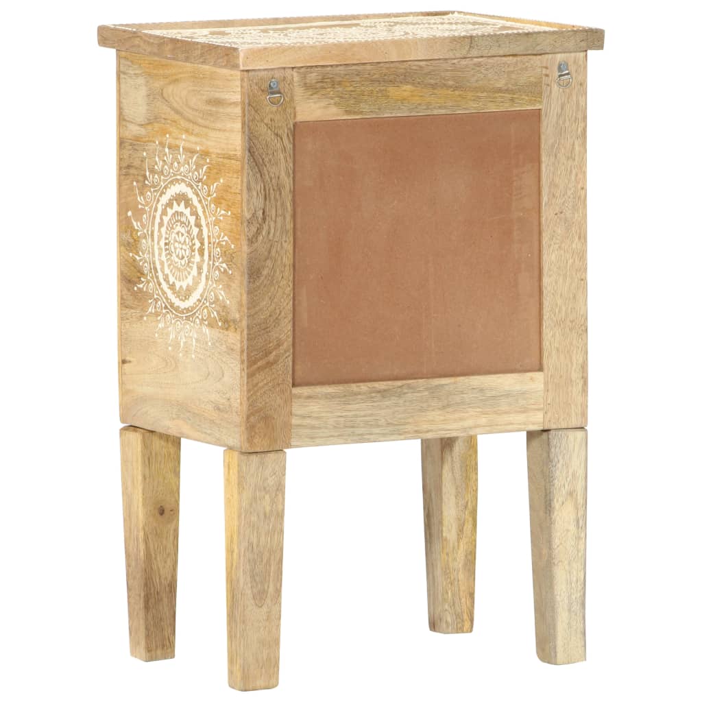 Nattbord Sengbord Tre heltre mangotre Håndmalt 40x30x60 cm