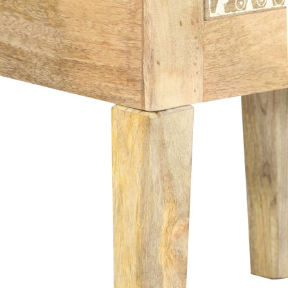 Nattbord Sengbord Tre heltre mangotre Håndmalt 40x30x60 cm