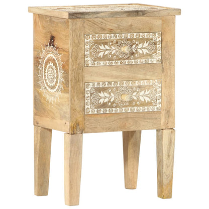 Nattbord Sengbord Tre heltre mangotre Håndmalt 40x30x60 cm