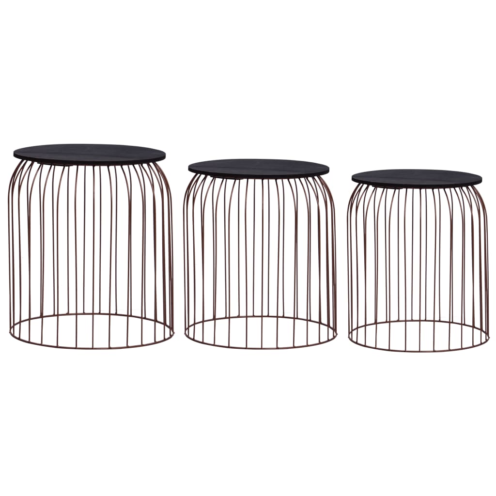 Salongbord Sofabord DIV. 3 stk kobber