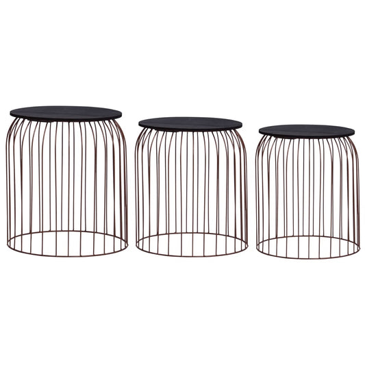 Salongbord Sofabord DIV. 3 stk kobber