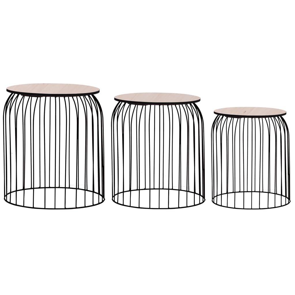 Salongbord Sofabord Svart 3 stk svart