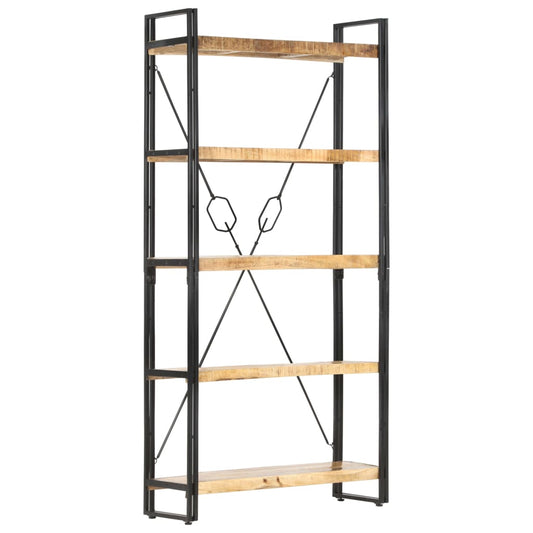 Bokhylle Tre 5 etasjer 90x30x180 cm heltre mango