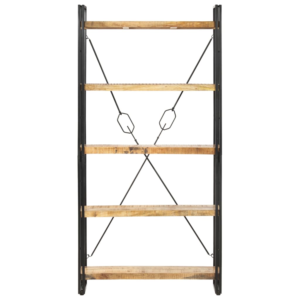 Bokhylle Tre 5 etasjer 90x30x180 cm heltre mango