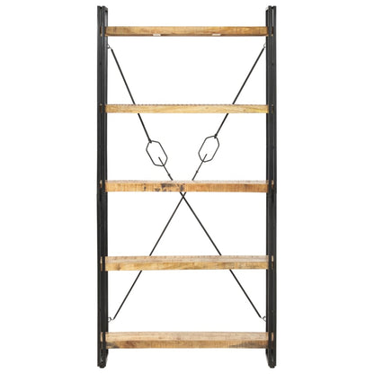 Bokhylle Tre 5 etasjer 90x30x180 cm heltre mango