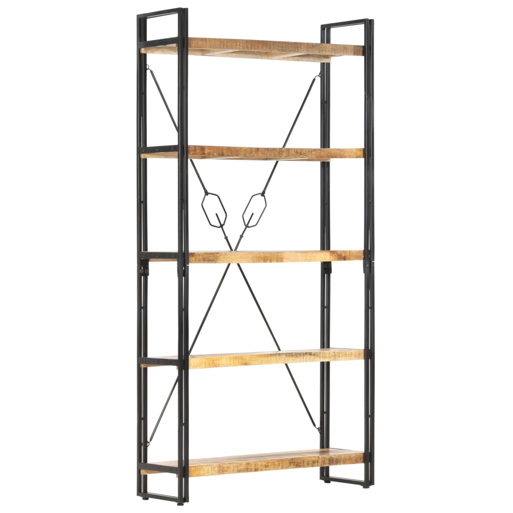 Bokhylle Tre 5 etasjer 90x30x180 cm heltre mango