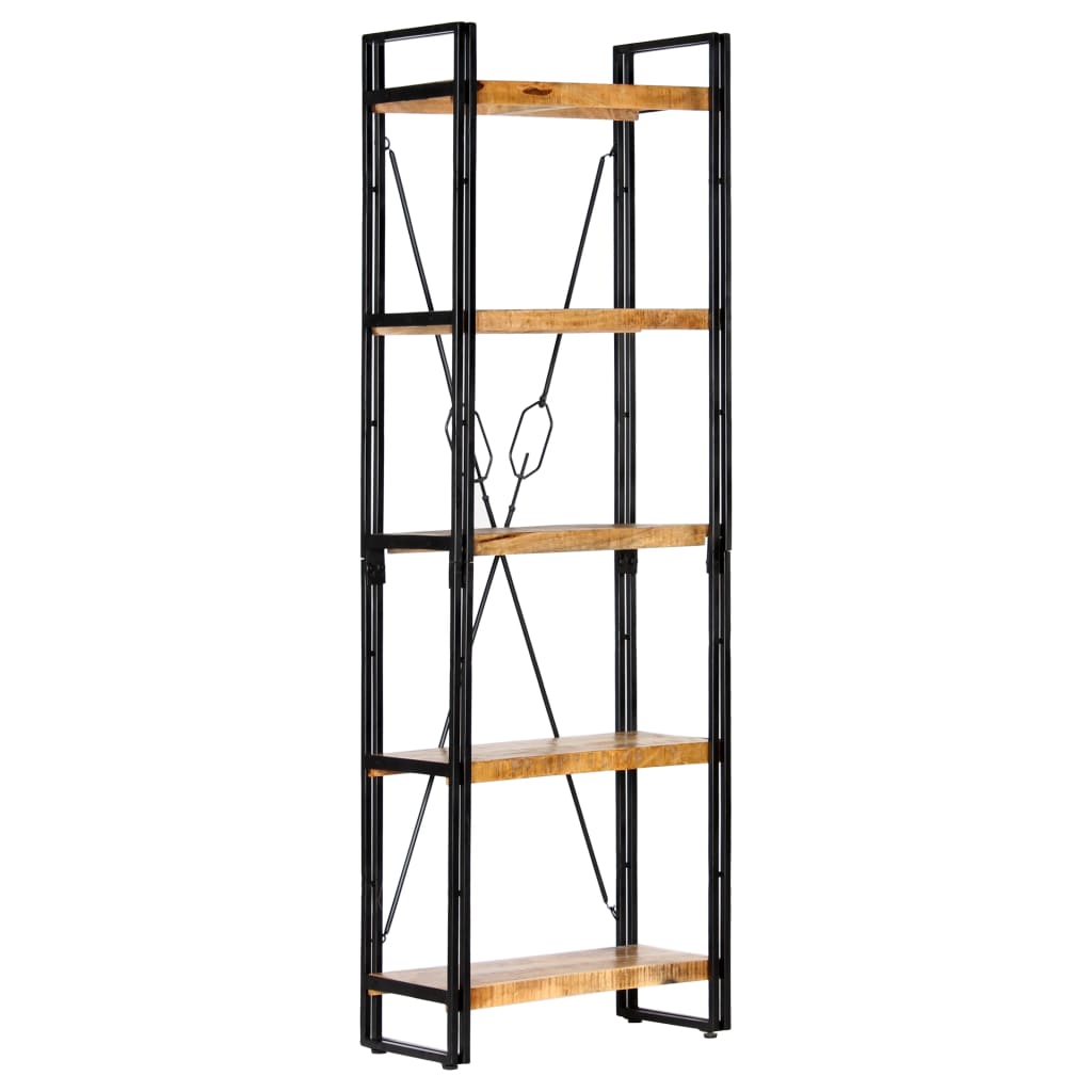 Bokhylle Tre 5 etasjer 60x30x180 cm heltre mango