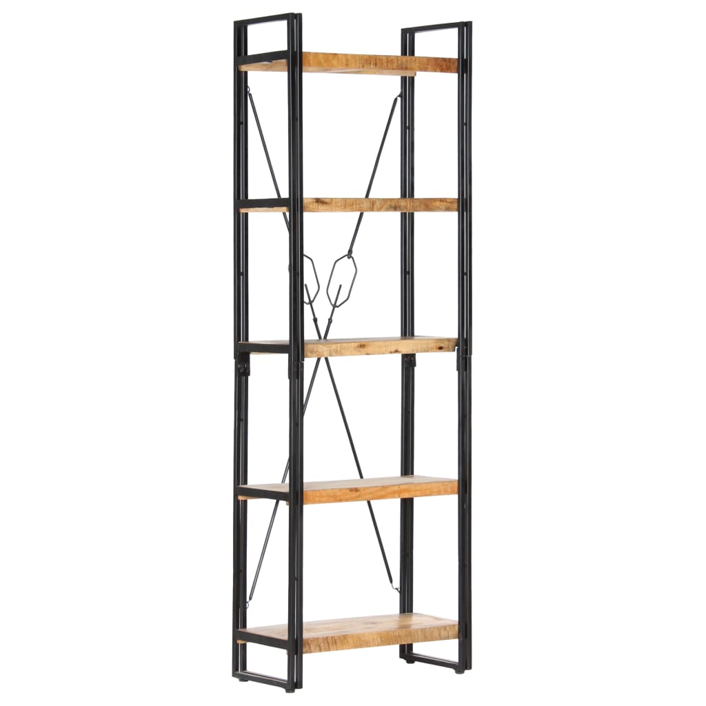 Bokhylle Tre 5 etasjer 60x30x180 cm heltre mango