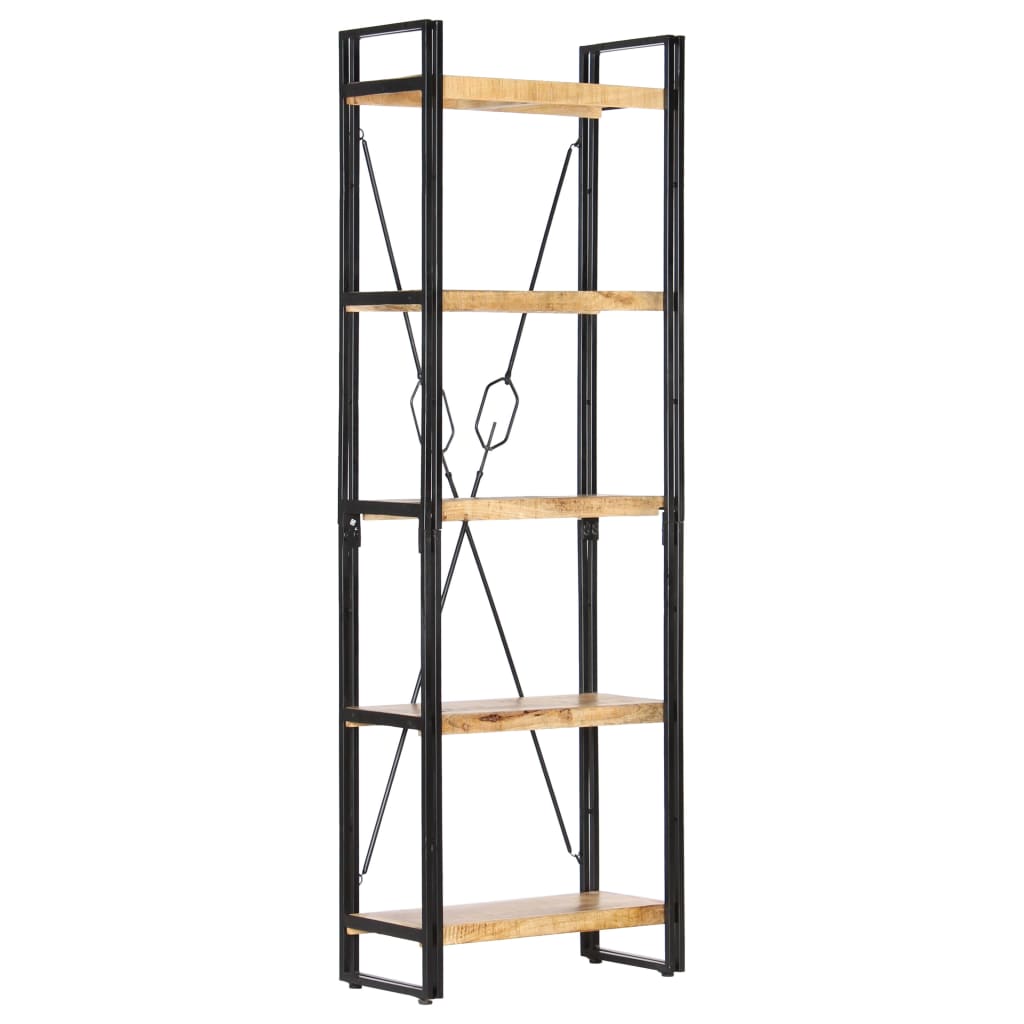 Bokhylle Tre 5 etasjer 60x30x180 cm heltre mango