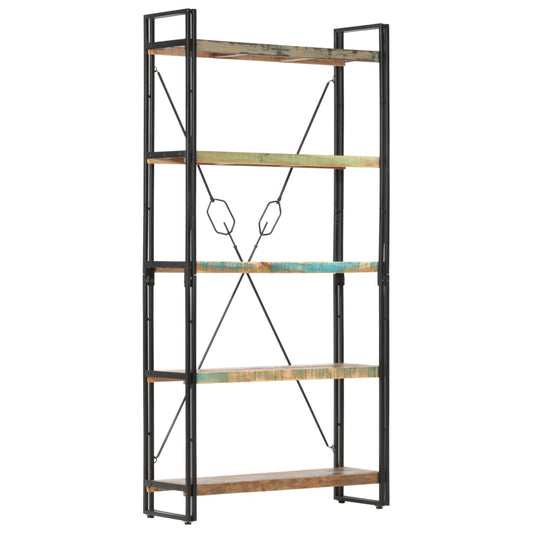 Bokhylle Tre 5 etasjer 90x30x180 cm gjenvunnet heltre