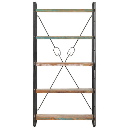 Bokhylle Tre 5 etasjer 90x30x180 cm gjenvunnet heltre