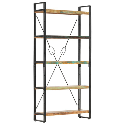 Bokhylle Tre 5 etasjer 90x30x180 cm gjenvunnet heltre