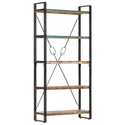 Bokhylle Tre 5 etasjer 90x30x180 cm gjenvunnet heltre