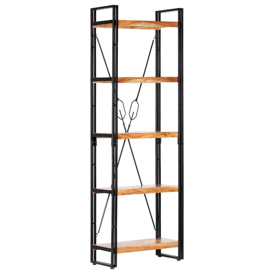 Bokhylle Tre 5 etasjer 60x30x180 cm heltre akasie