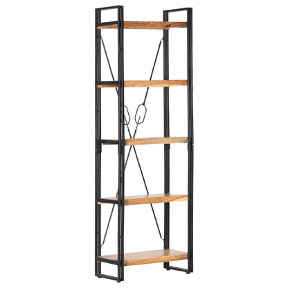 Bokhylle Tre 5 etasjer 60x30x180 cm heltre akasie