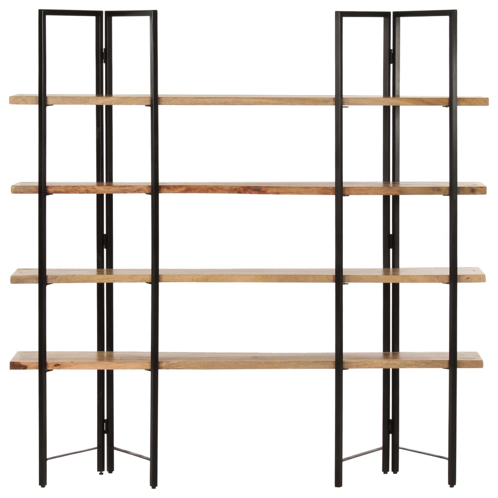 Bokhylle DIV. 4 etasjer 160x35x160 cm heltre mango