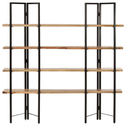 Bokhylle DIV. 4 etasjer 160x35x160 cm heltre mango