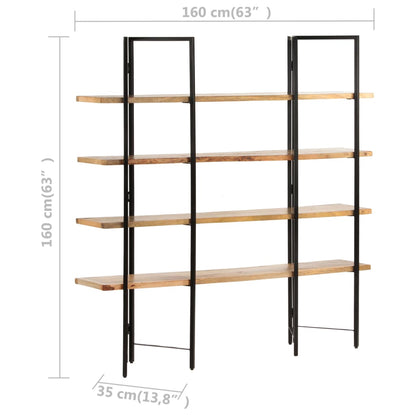 Bokhylle DIV. 4 etasjer 160x35x160 cm heltre mango