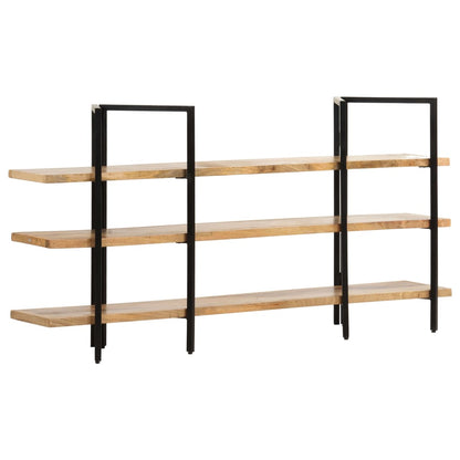 Bokhylle Tre 3 etasjer 160x31x80 cm heltre mango