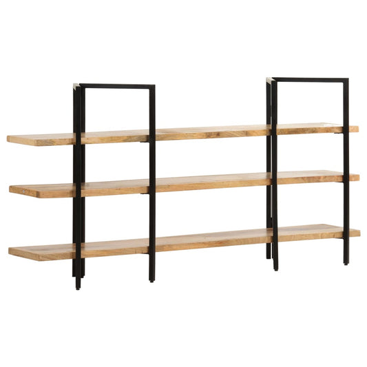 Bokhylle Tre 3 etasjer 160x31x80 cm heltre mango