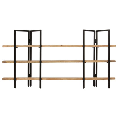 Bokhylle Tre 3 etasjer 160x31x80 cm heltre mango