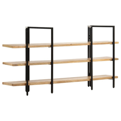Bokhylle Tre 3 etasjer 160x31x80 cm heltre mango