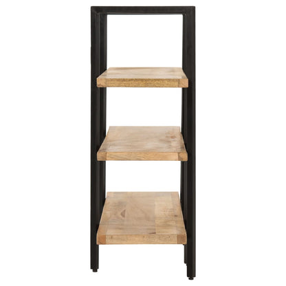 Bokhylle Tre 3 etasjer 160x31x80 cm heltre mango