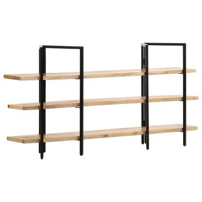 Bokhylle Tre 3 etasjer 160x31x80 cm heltre mango