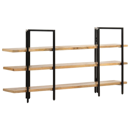 Bokhylle Tre 3 etasjer 160x31x80 cm heltre mango