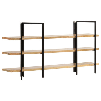 Bokhylle Tre 3 etasjer 160x31x80 cm heltre mango