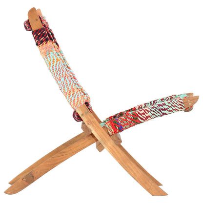 Lenestol DIV. Sammenleggbar stol chindistoff flerfarget