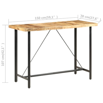 Barbord 150x70x107 cm grov heltre mango