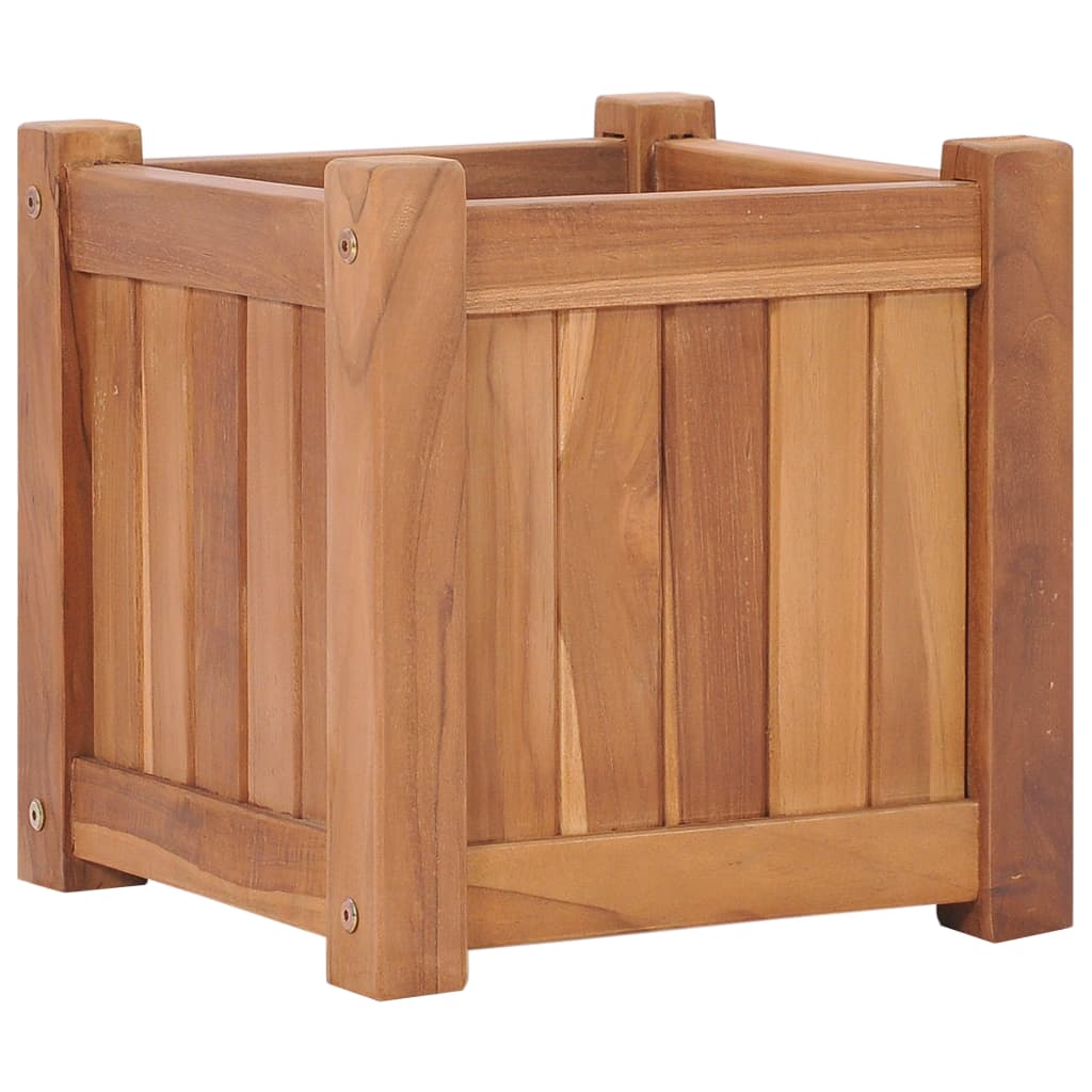 Utendørs Blomsterkasse Plantekasse Polypropen (PP) 30x30x30 cm heltre teak
