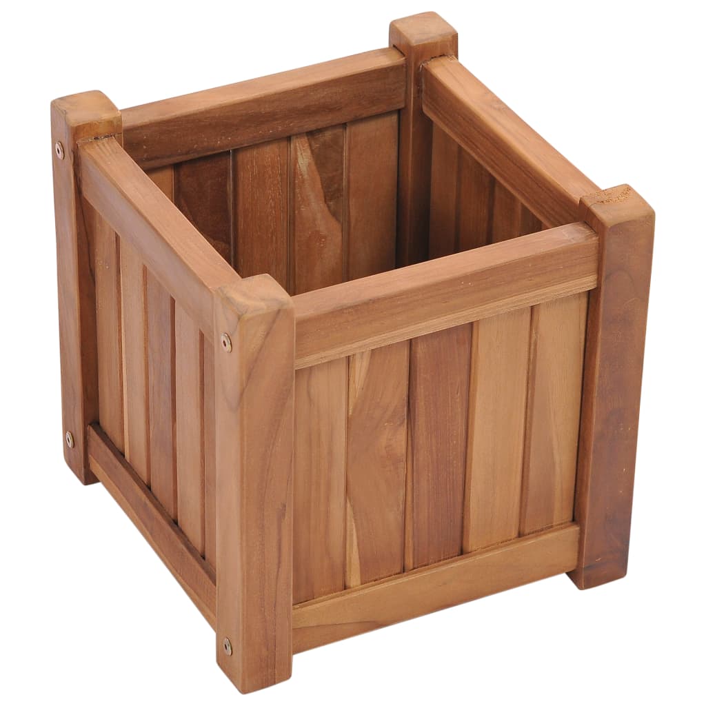 Utendørs Blomsterkasse Plantekasse Polypropen (PP) 30x30x30 cm heltre teak