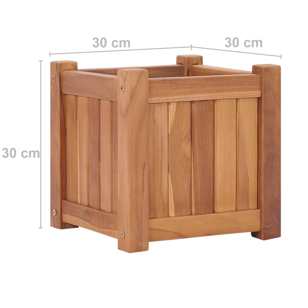 Utendørs Blomsterkasse Plantekasse Polypropen (PP) 30x30x30 cm heltre teak