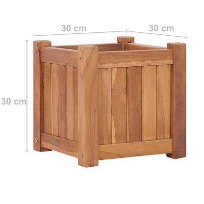 Utendørs Blomsterkasse Plantekasse Polypropen (PP) 30x30x30 cm heltre teak