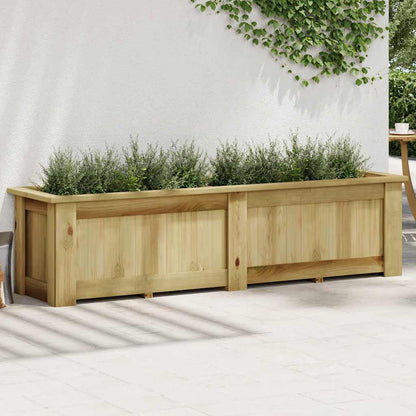 Hevet blomsterbed 196x50x50 cm impregnert furu